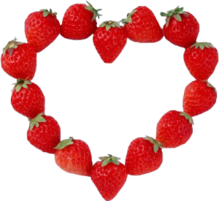 strawberry-heart in public domain