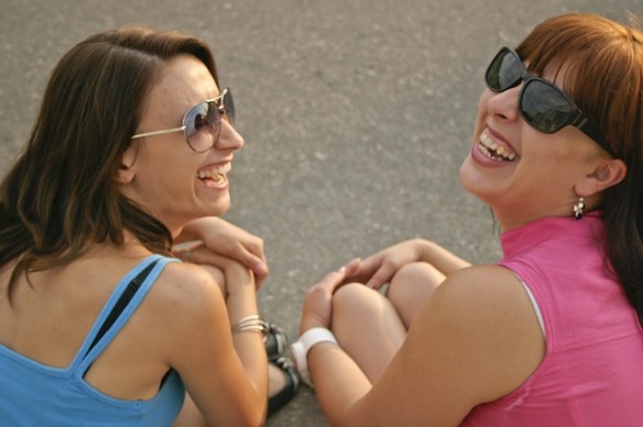 smile 2 women in public domain friends