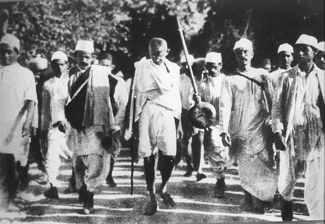 Salt March led by Gandhi, India, 1930