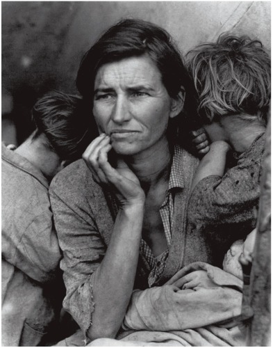 "Migrant Mother" is one of a series of photographs that Dorothea Lange made of Florence Owens Thompson and her children.