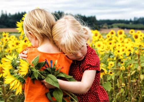 kindness girls sunflowers friends